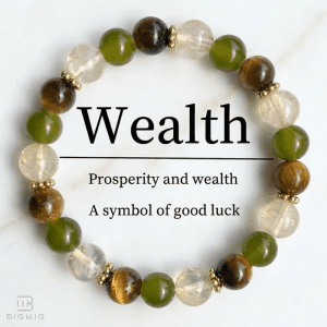 Handmade natural clear quartz and blue needle crystal bracelet with geometric cube charm, Kibo Space jewelry for energy healing and daily wear