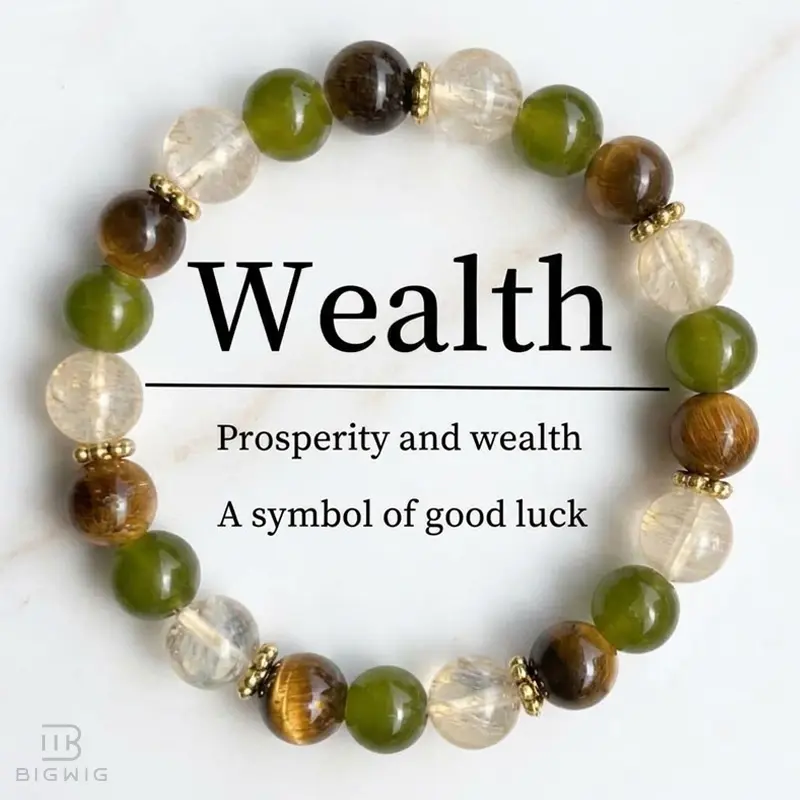 KIBO Natural Crystal Wealth Bracelet — Abundance & Prosperity