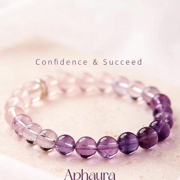 Handmade Gradient Amethyst Crystal Bracelet | Wearable Wellness for Anxiety Relief & Emotional Reset - Sacred A wearable stress-reliever that balances | Kibo Space