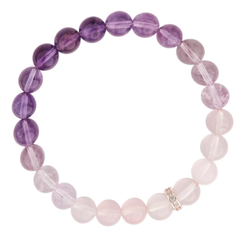 Buy Gradient Amethyst Crystal Beaded Bracelet for Women, Natural Purple Healing Crystal Jewelry | Kibo Space Jewelry Gradient Amethyst Crystal Beaded Bracelet for Women, Natural Purple Healing Crystal Jewelry - Image 5