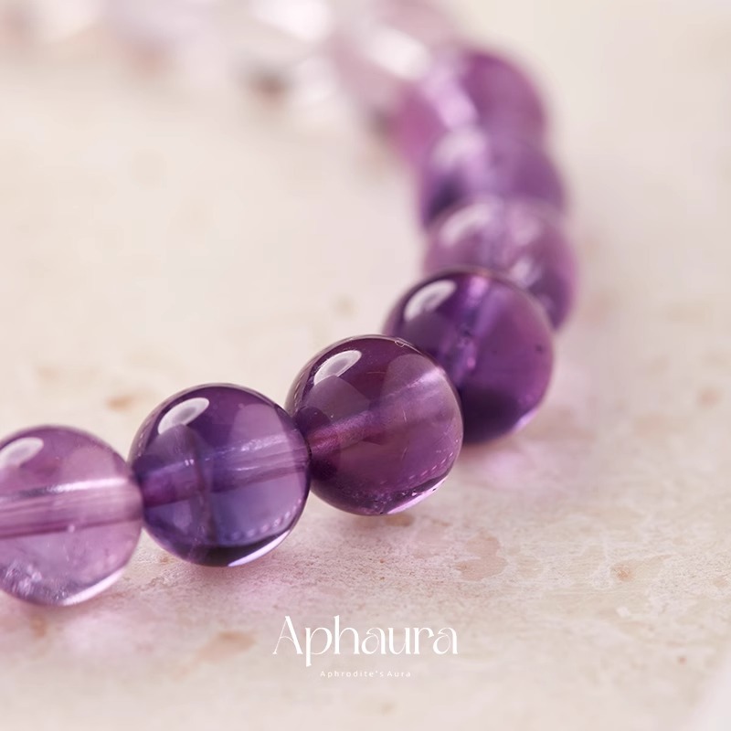 Buy Gradient Amethyst Crystal Beaded Bracelet for Women, Natural Purple Healing Crystal Jewelry | Kibo Space Jewelry Gradient Amethyst Crystal Beaded Bracelet for Women, Natural Purple Healing Crystal Jewelry - Image 4