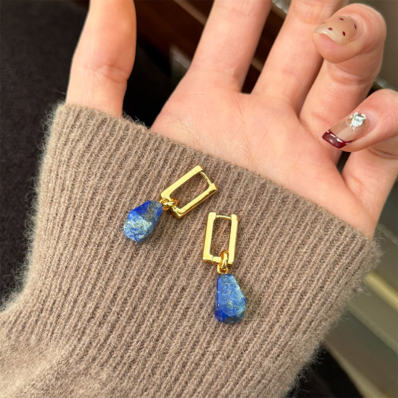 Buy Dainty Turquoise Teardrop Necklace, Gold Beaded Chain Healing Crystal Jewelry | Kibo Space Jewelry Dainty Turquoise Teardrop Necklace, Gold Beaded Chain Healing Crystal Jewelry - Image 5