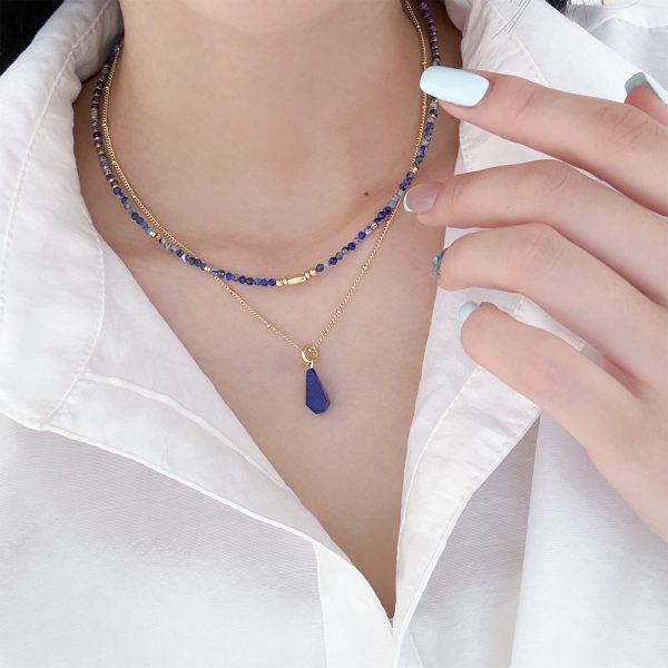 14K Gold Lapis Lazuli Healing Jewelry Set | Wearable Wisdom & Confidence Talisman | Royal Blue Soul-Stone - Sacred The "Stone of Truth"—empowers inner | Kibo Space