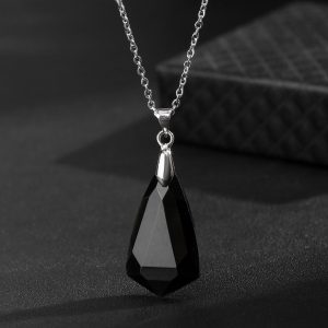 Zhuhang Jewelry Cross-Border Popular Natural Crystal Pendant Faceted Amethyst Necklace Bohemian Jewelry Wholesale