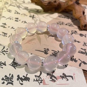 The Heart's Whisper | Celestial Love | Madagascar Lavender Rose Quartz Bracelet | Rare Soul-Stone of Romance