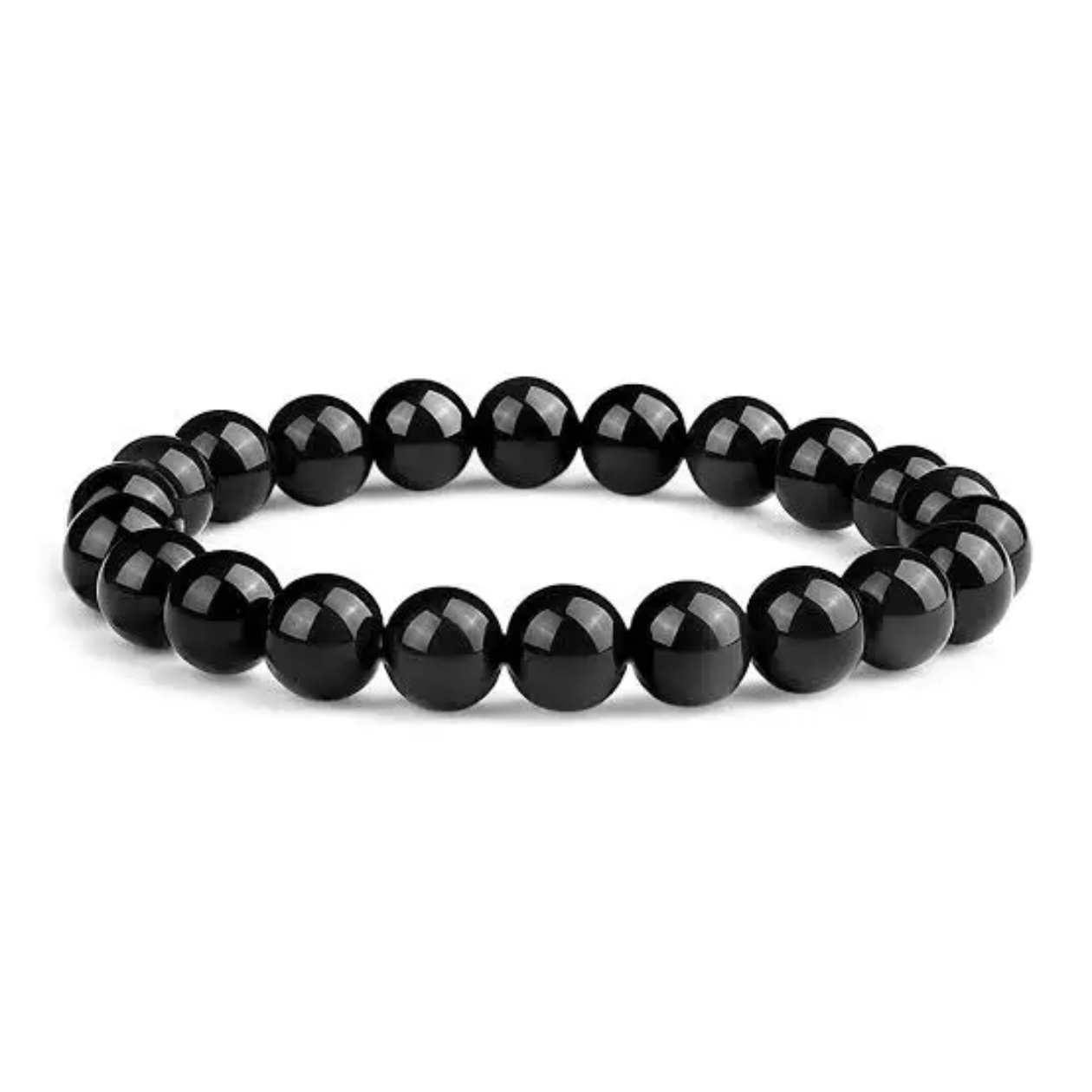 Buy Black Obsidian Anxiety Relief Bracelet – Protection, Calm & Energy Balance | Kibo Space Jewelry Black Obsidian Anxiety Relief Bracelet – Protection, Calm & Energy Balance - Image 6