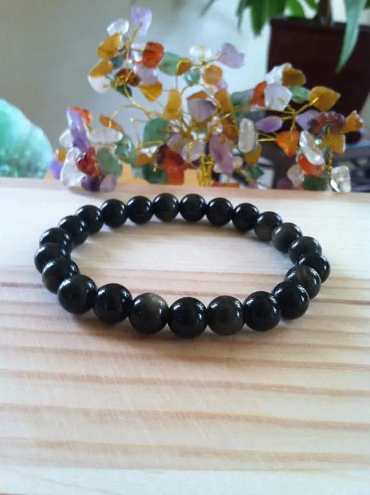 Buy Black Obsidian Anxiety Relief Bracelet – Protection, Calm & Energy Balance | Kibo Space Jewelry Black Obsidian Anxiety Relief Bracelet – Protection, Calm & Energy Balance