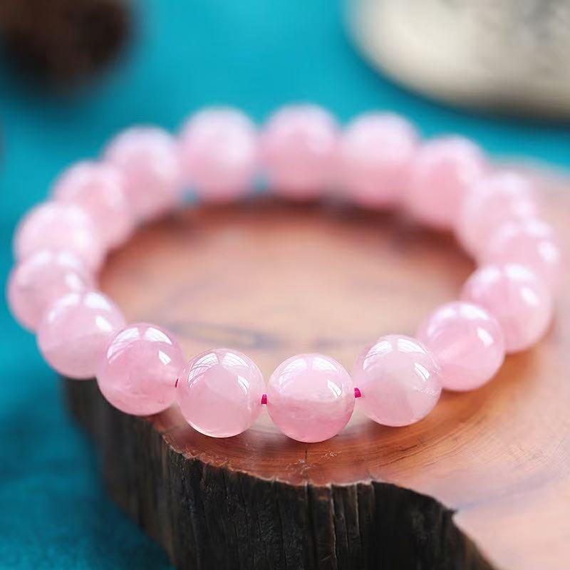 Buy Natural gemstone healing stone pink rose quartz round beads 6-12mm crystal bracelet | Kibo Space Jewelry Natural gemstone healing stone pink rose quartz round beads 6-12mm crystal bracelet - Image 7