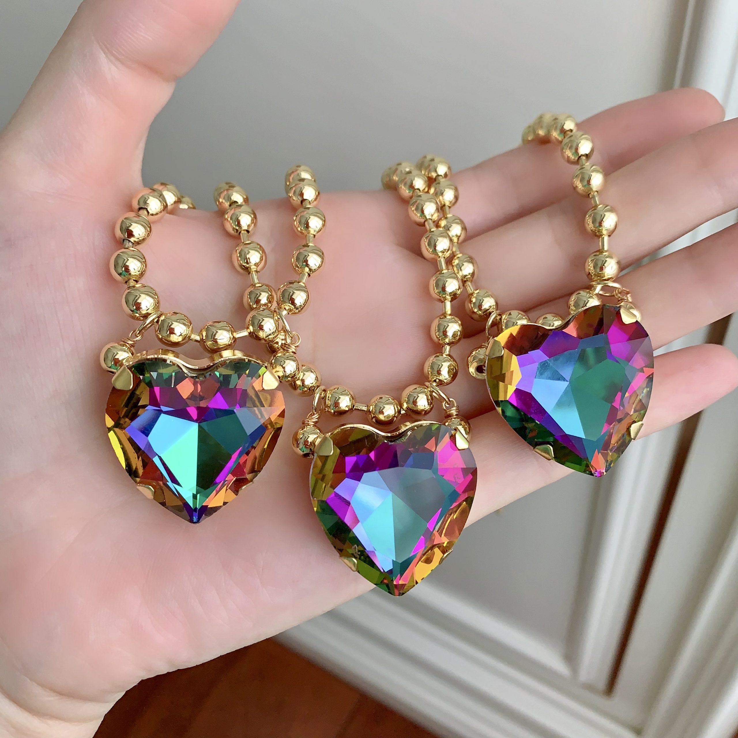 Buy KIBO 18K Gold-Plated Heart Crystal Necklace | Mystical Elegance & Soul-Centered Love | Kibo Space Jewelry KIBO 18K Gold-Plated Heart Crystal Necklace | Mystical Elegance & Soul-Centered Love - Image 4