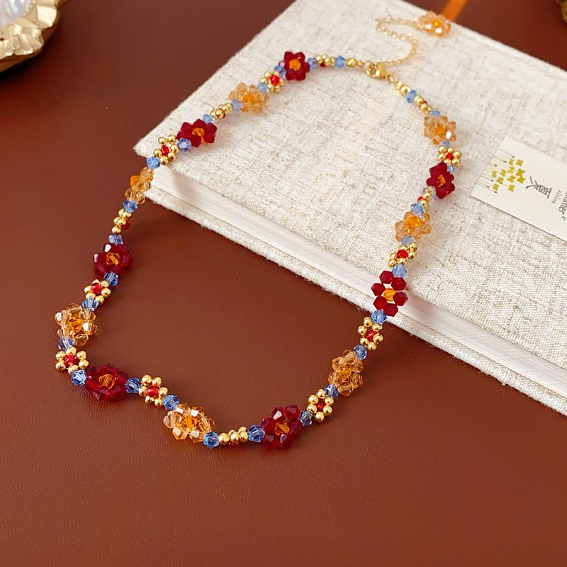 Buy Handmade 2Pcs Boho Flower Beaded Jewelry Set | Vibrant Crystal Joy & Creative Energy | Kibo Space Jewelry Handmade 2Pcs Boho Flower Beaded Jewelry Set | Vibrant Crystal Joy & Creative Energy - Image 8