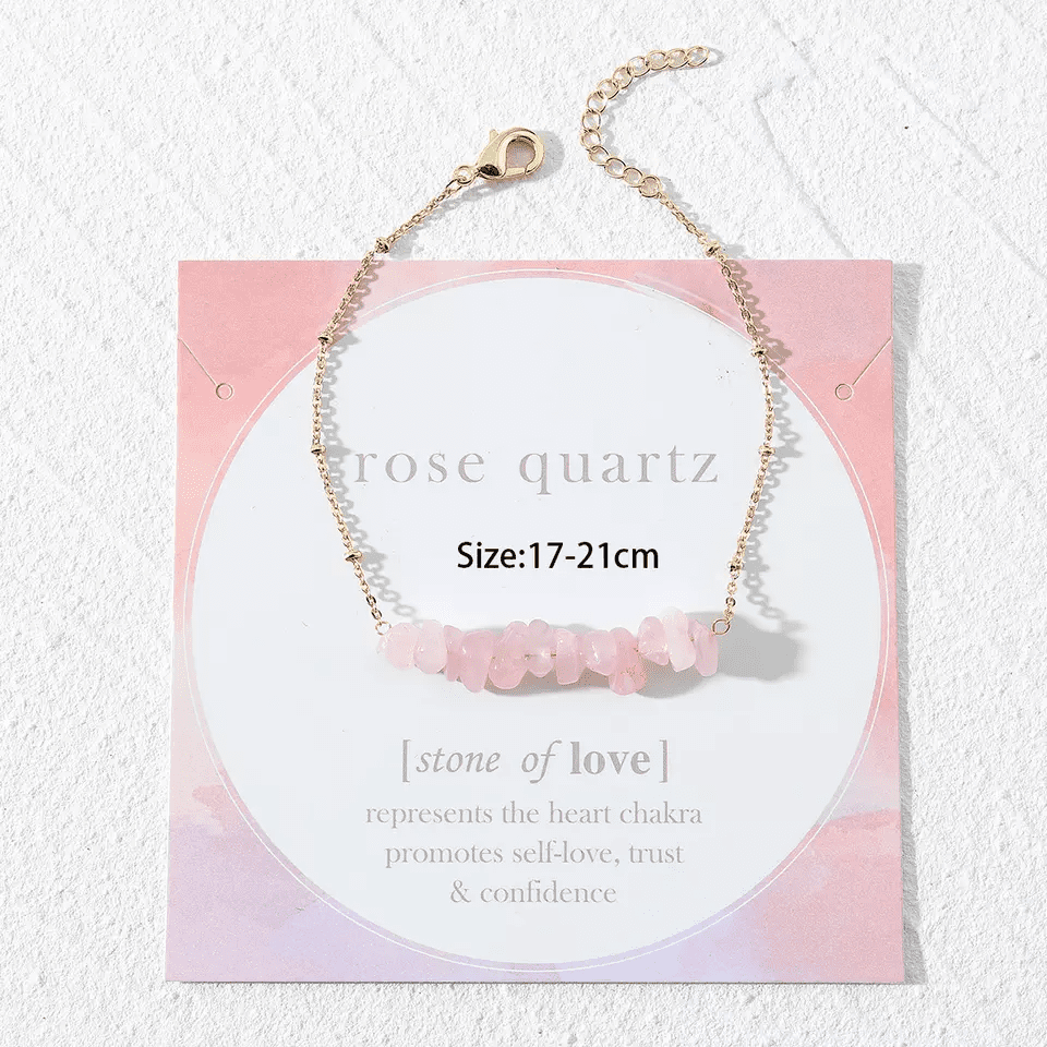 Buy Natural Pink Crystal Stone Bracelet | Heart Chakra Healing | Minimalist Soul-Centered Jewelry | Kibo Space Jewelry Natural Pink Crystal Stone Bracelet | Heart Chakra Healing | Minimalist Soul-Centered Jewelry - Image 6