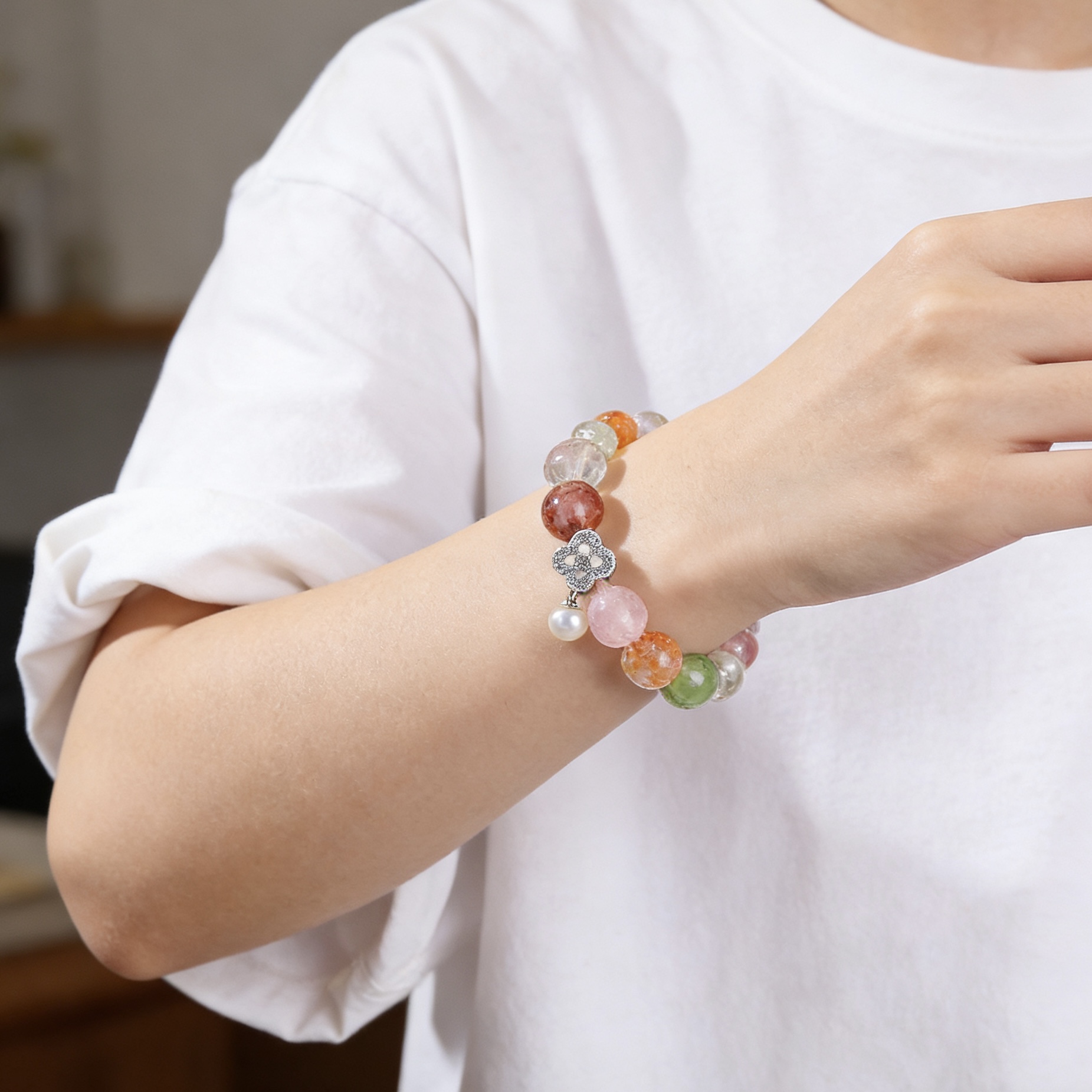 Buy KIBO Multi-Gemstone Crystal Bracelet - Harmonious Energy | Kibo Space Jewelry KIBO Multi-Gemstone Crystal Bracelet - Harmonious Energy - Image 5