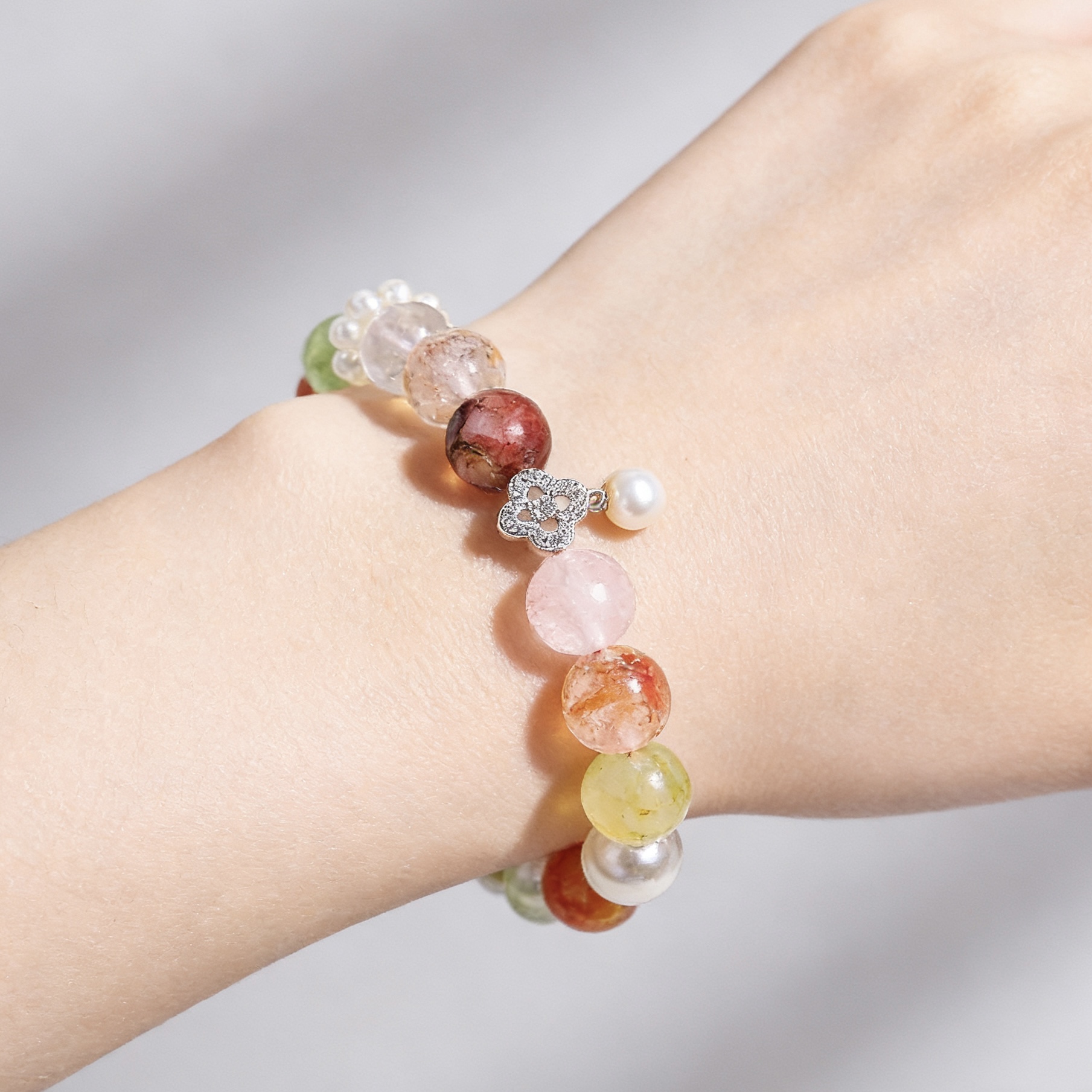 Buy KIBO Multi-Gemstone Crystal Bracelet - Harmonious Energy | Kibo Space Jewelry KIBO Multi-Gemstone Crystal Bracelet - Harmonious Energy - Image 2