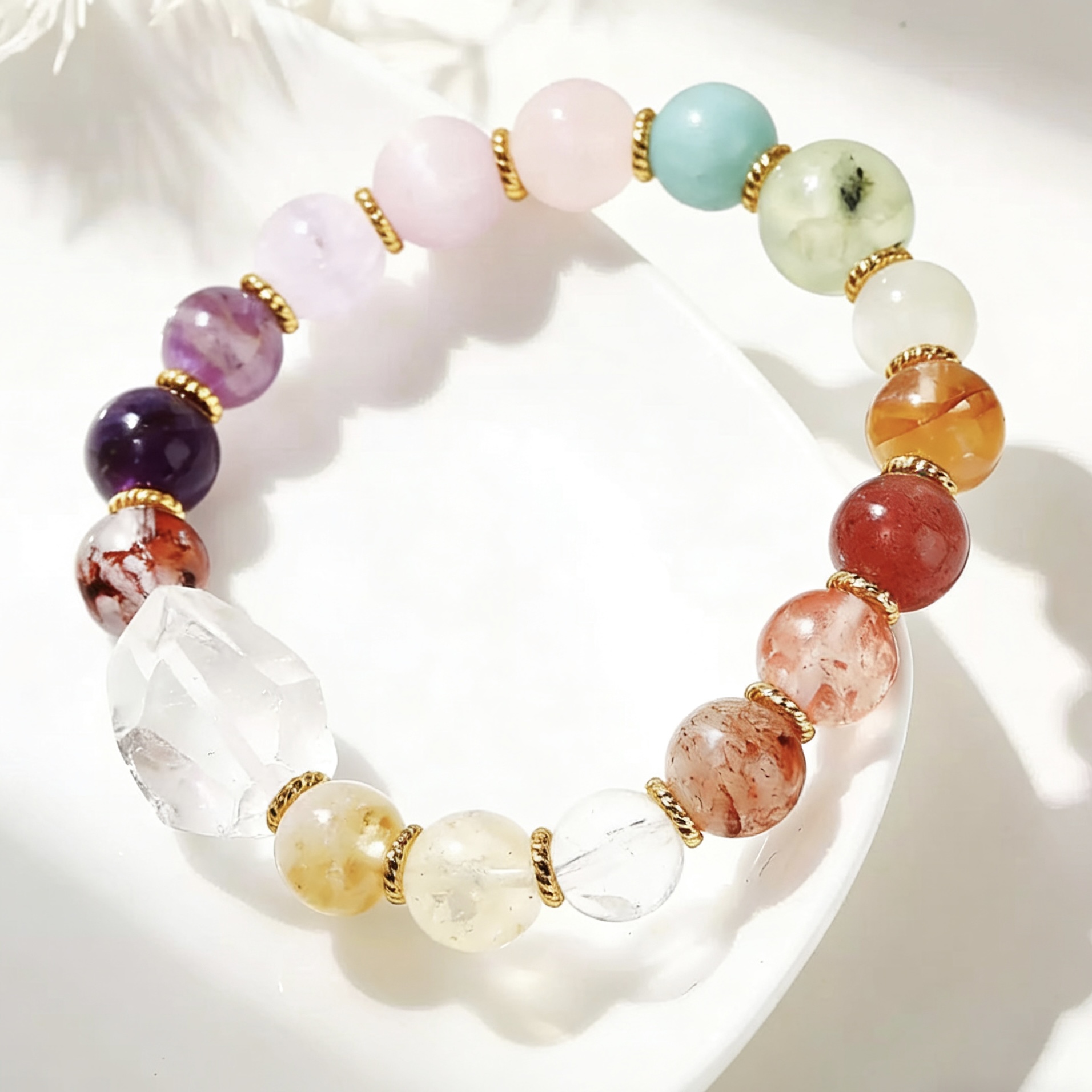 Buy KIBO Multi-Gemstone Crystal Bracelet - Harmonious Energy | Kibo Space Jewelry KIBO Multi-Gemstone Crystal Bracelet - Harmonious Energy - Image 7