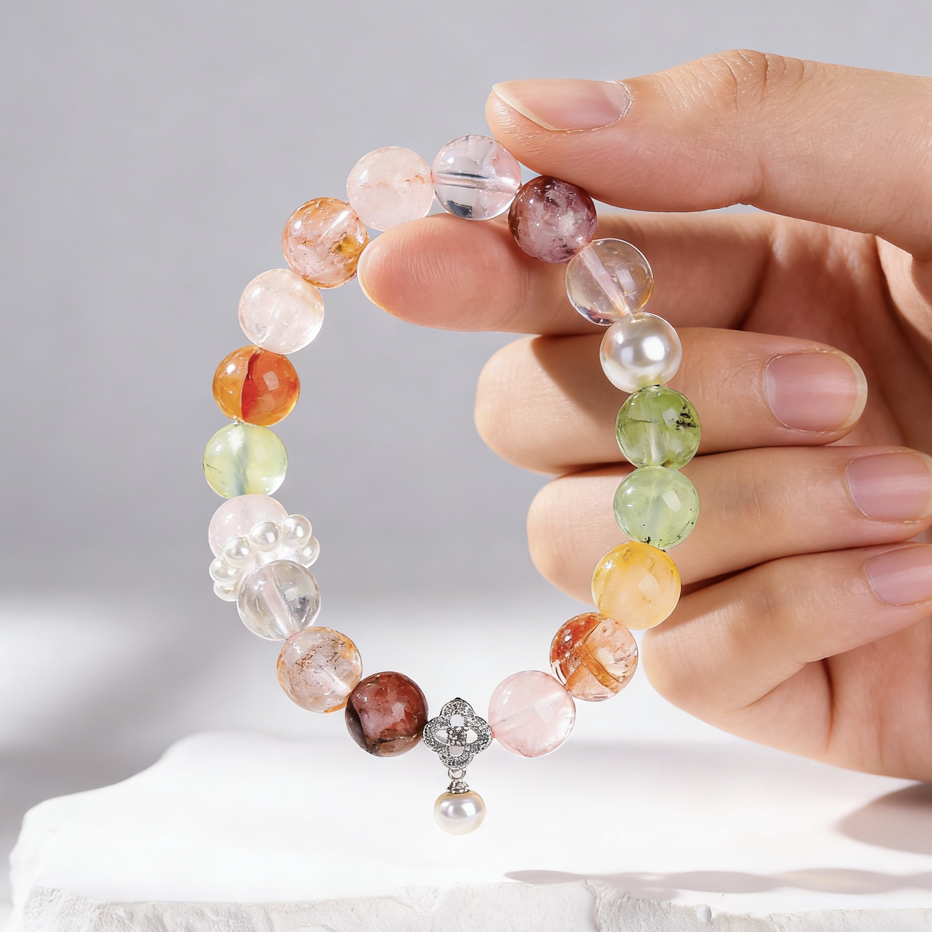 Buy KIBO Multi-Gemstone Crystal Bracelet - Harmonious Energy | Kibo Space Jewelry KIBO Multi-Gemstone Crystal Bracelet - Harmonious Energy - Image 3
