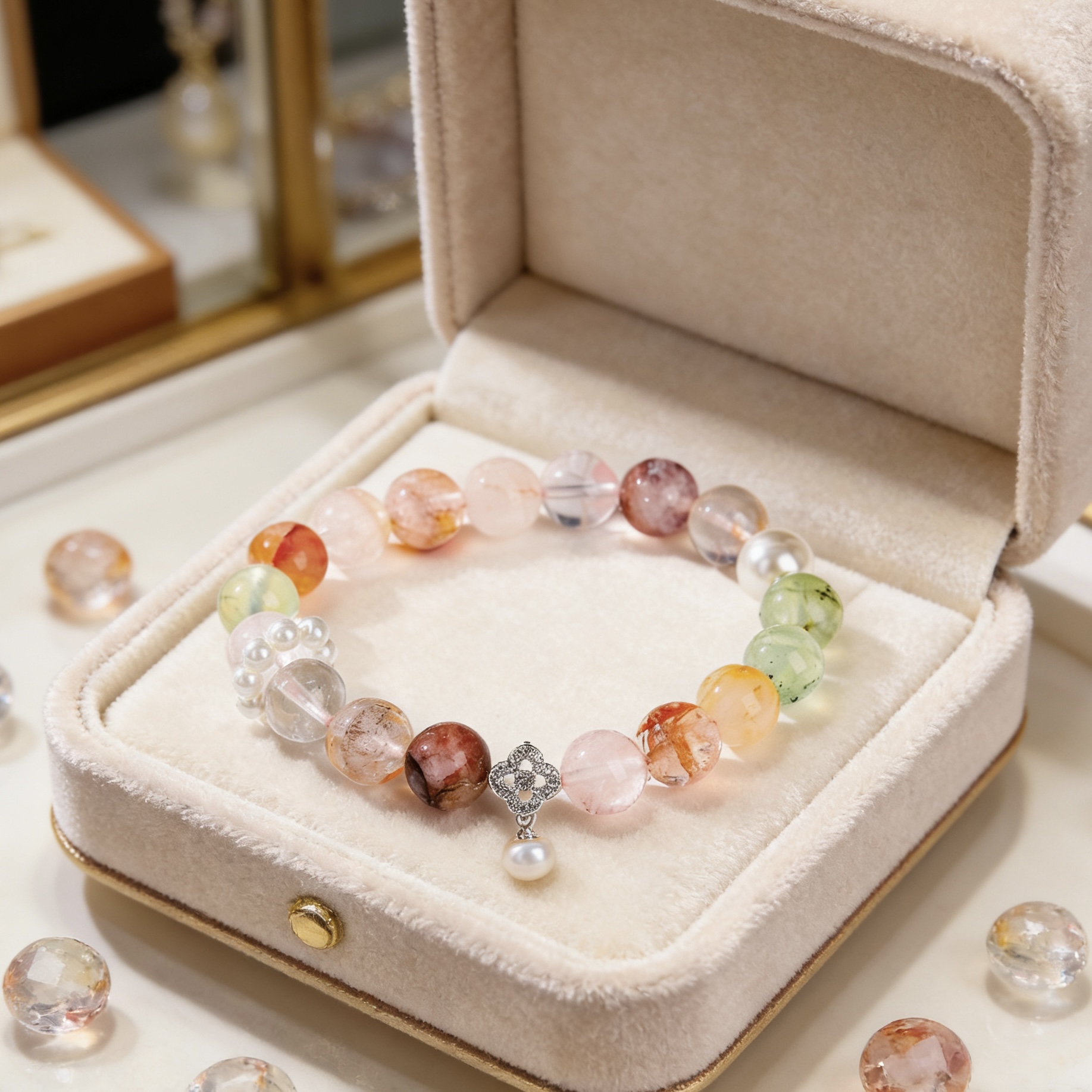 Buy KIBO Multi-Gemstone Crystal Bracelet - Harmonious Energy | Kibo Space Jewelry KIBO Multi-Gemstone Crystal Bracelet - Harmonious Energy - Image 4