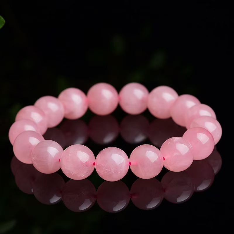 Buy Natural gemstone healing stone pink rose quartz round beads 6-12mm crystal bracelet | Kibo Space Jewelry Natural gemstone healing stone pink rose quartz round beads 6-12mm crystal bracelet - Image 3